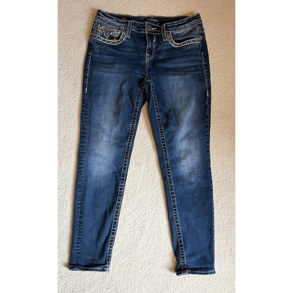 Vigoss Dublin Slim Boot 9/10 X 29 Heritage Fit Sequin Embroidered Denim Jeans